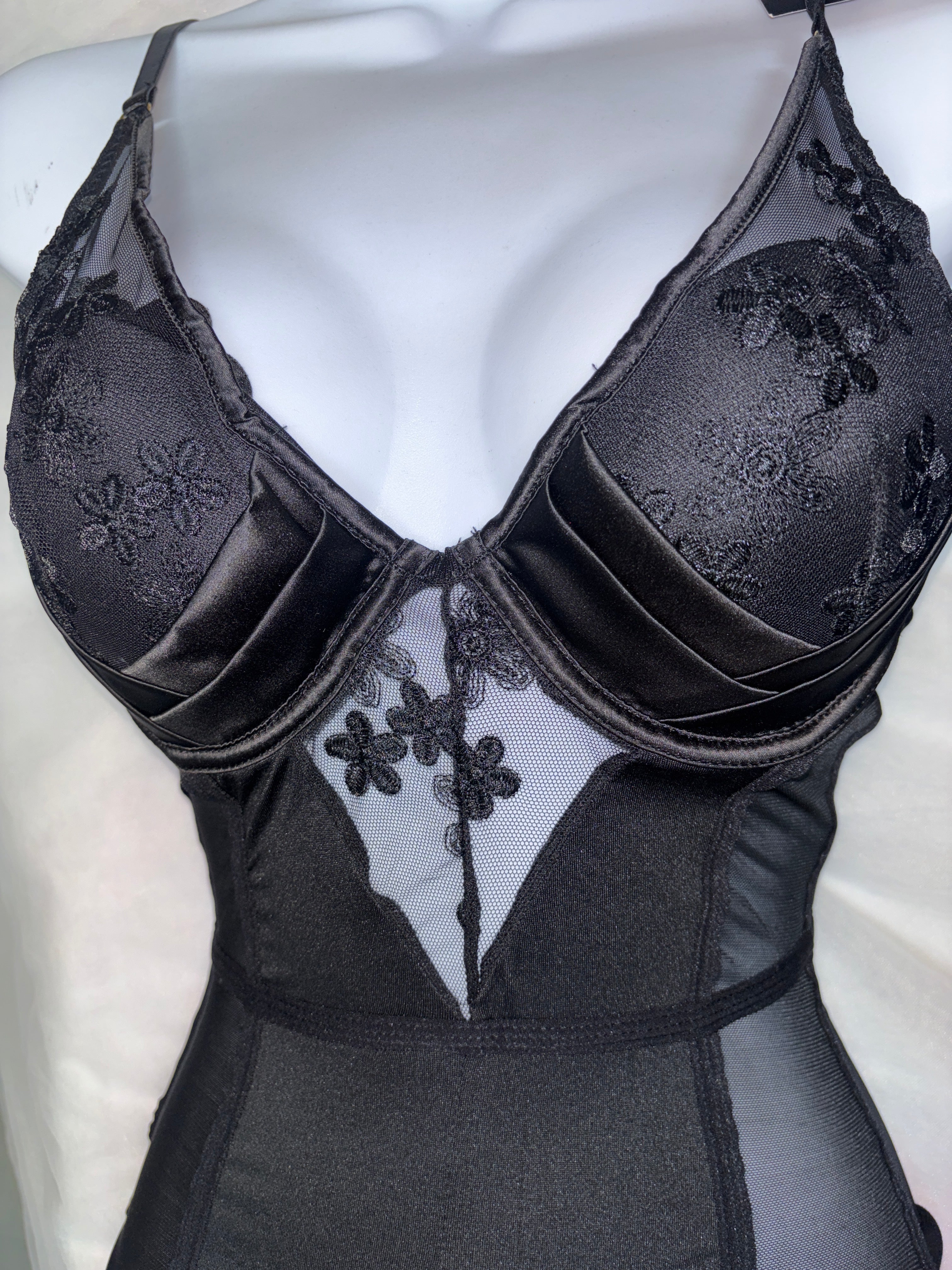 Sexy satin bustier